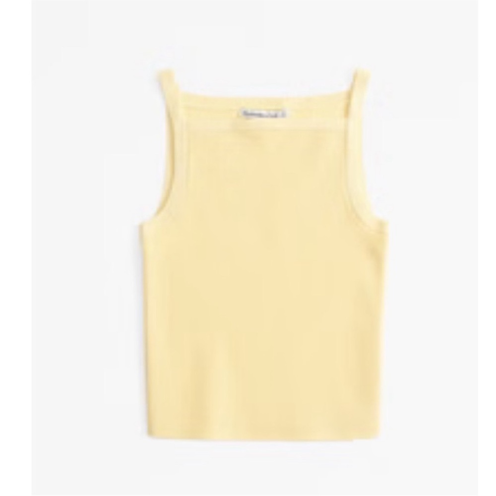 Abercrombie & Fitch Yellow ottoman high neck tank